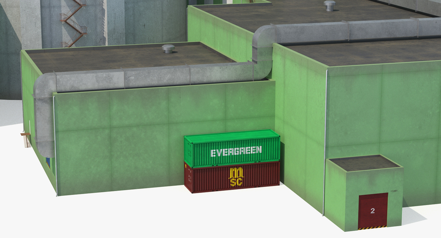 3D Nuclear Power Plant Reactor Building