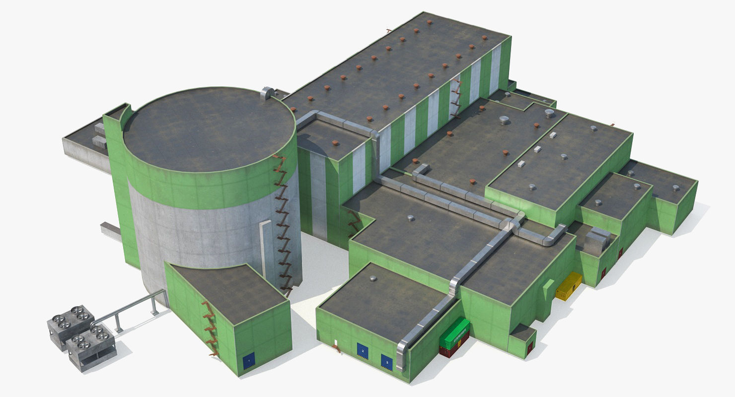 3D Nuclear Power Plant Reactor Building
