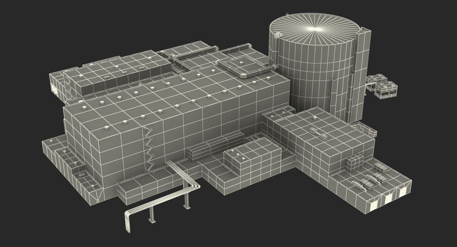 3D Nuclear Power Plant Reactor Building
