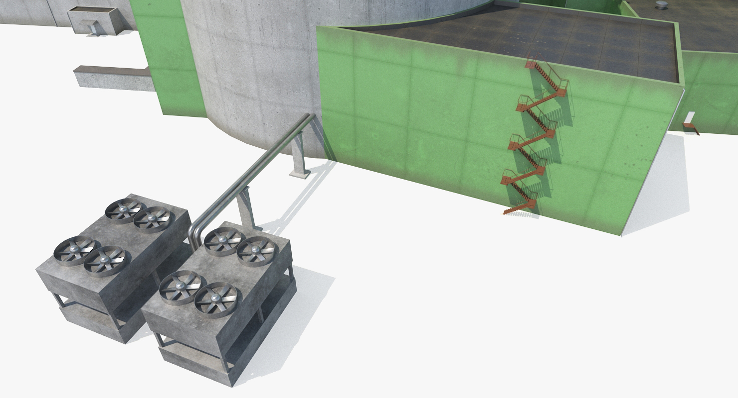 3D Nuclear Power Plant Reactor Building