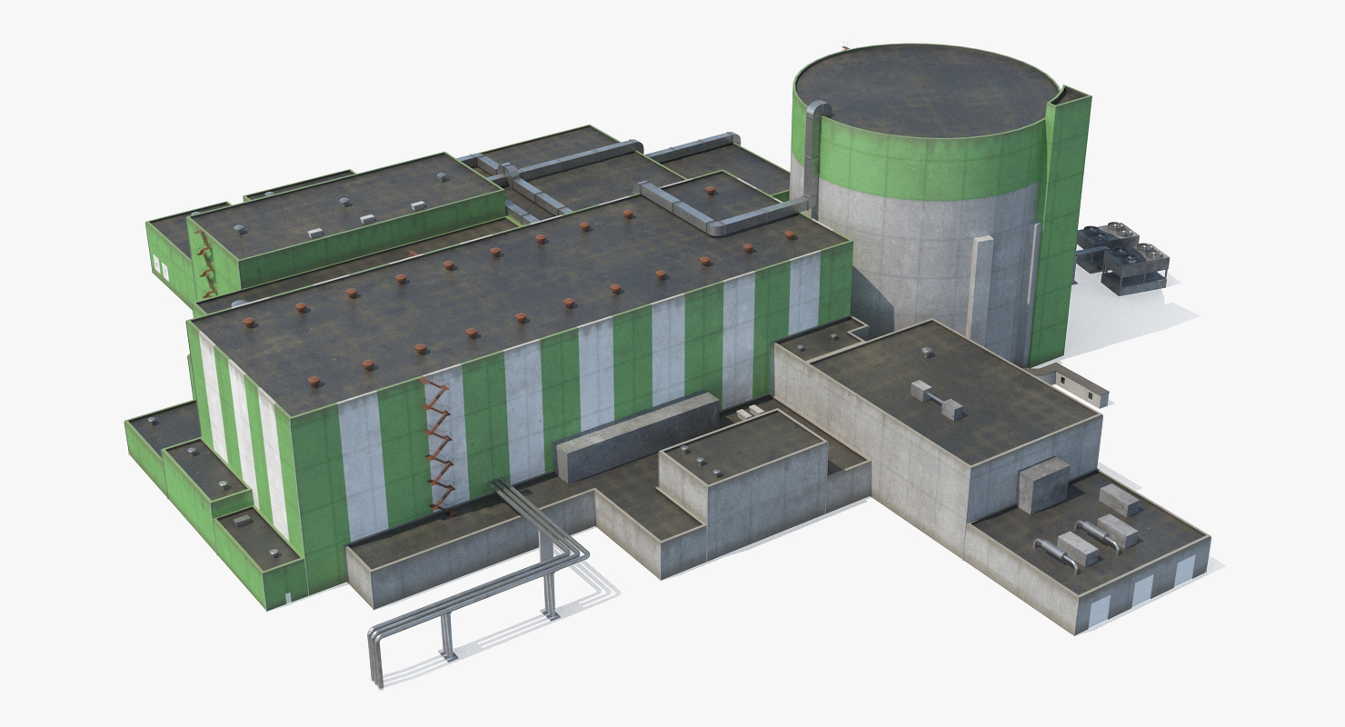 3D Nuclear Power Plant Reactor Building