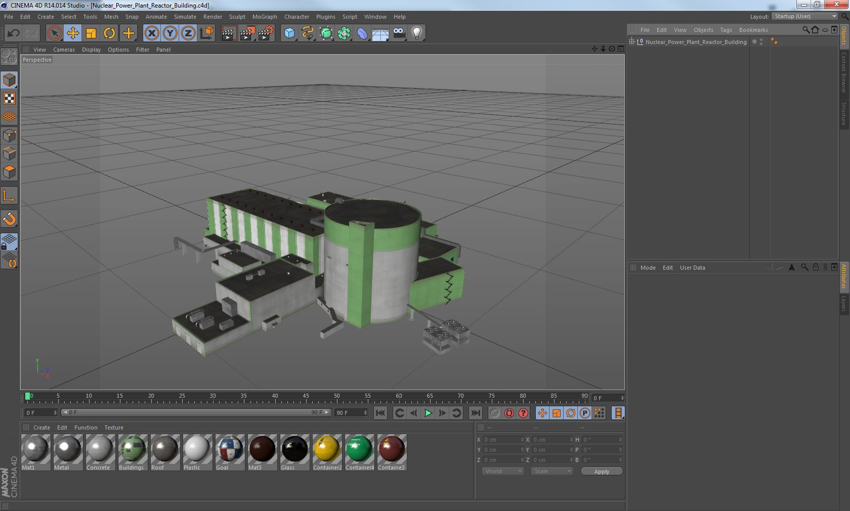 3D Nuclear Power Plant Reactor Building