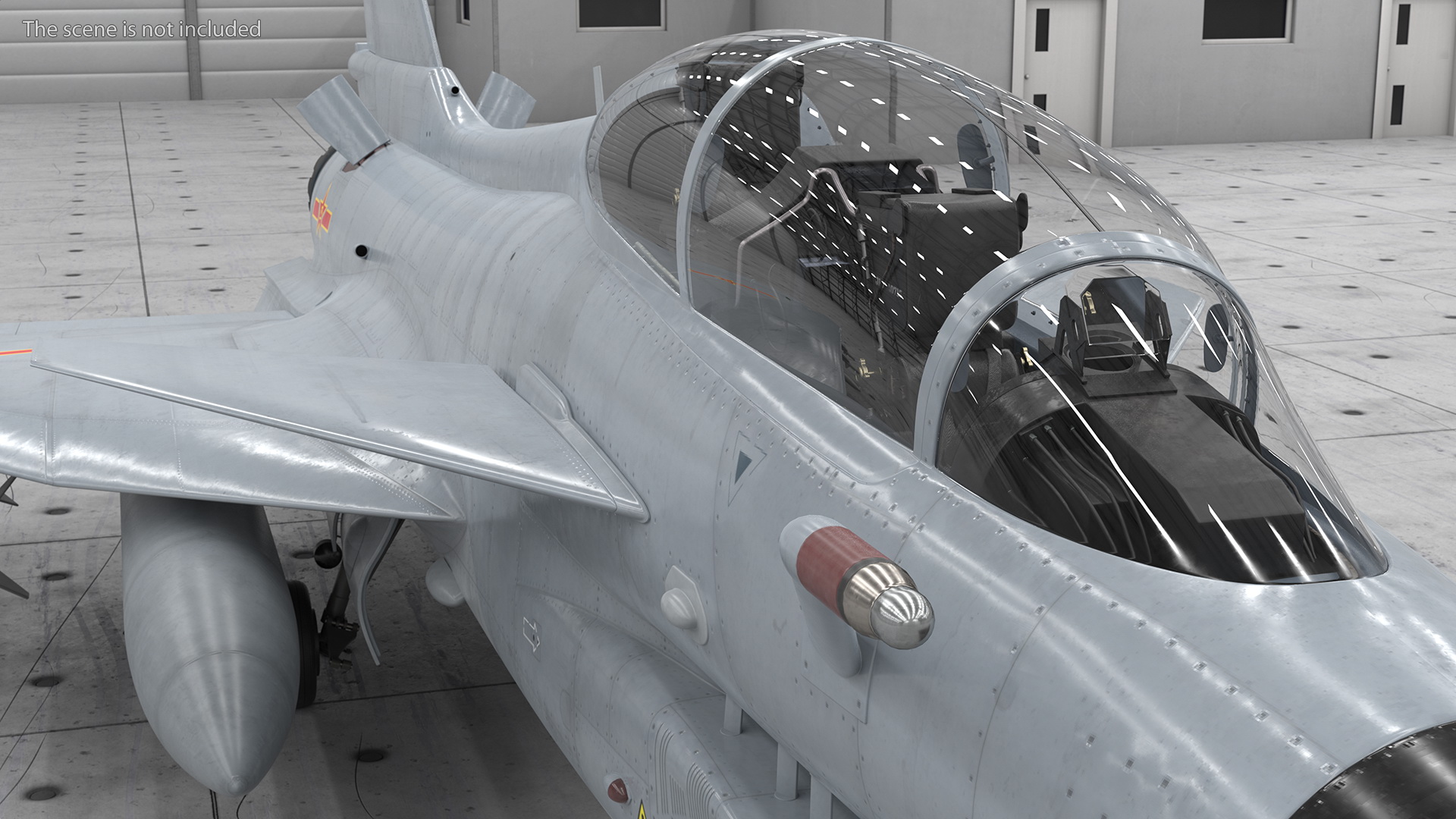 3D model Chengdu J10 S Tandem Seated Fighter Jet Armed