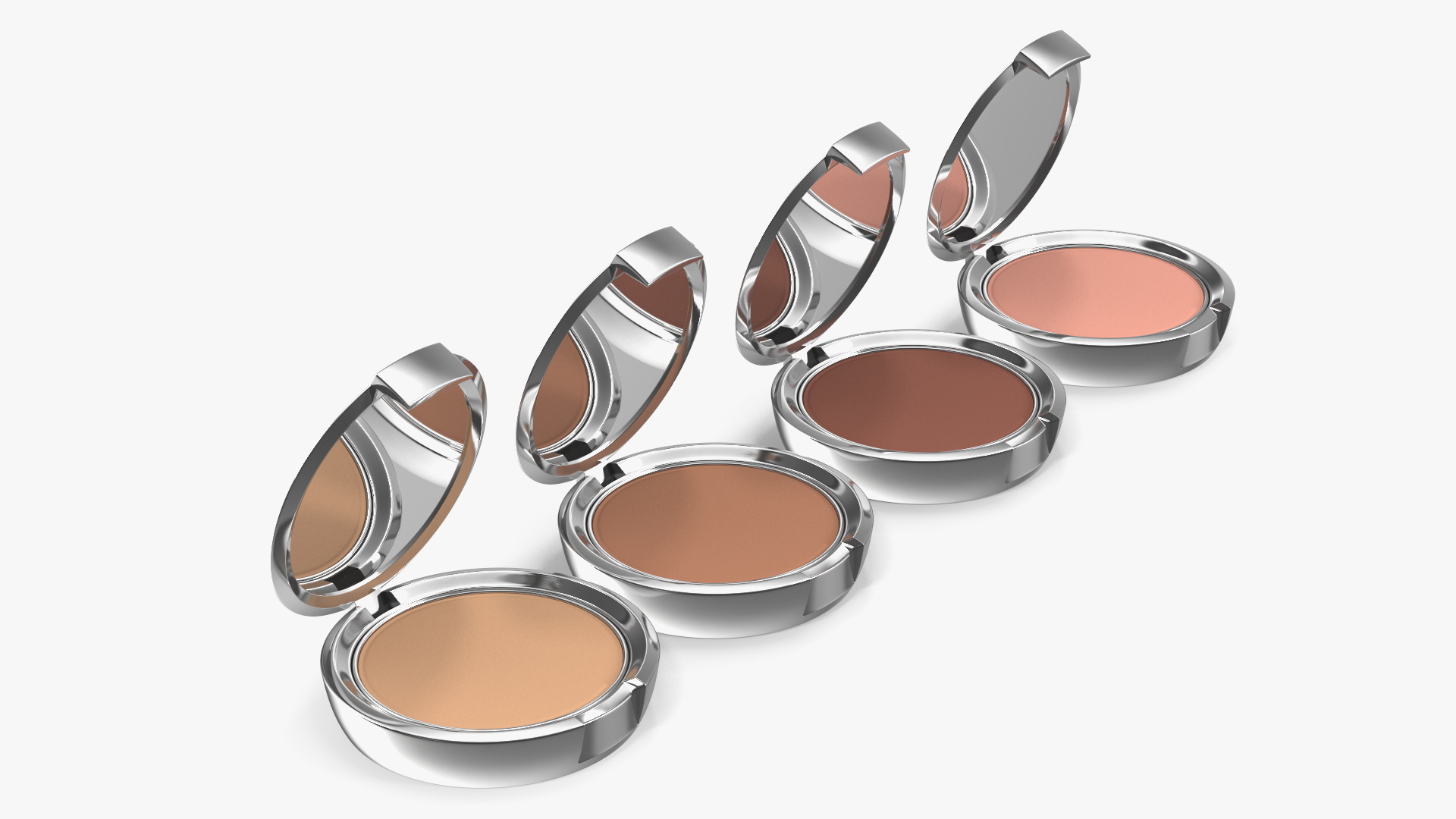 3D Compact Face Powder Cosmetics Set model