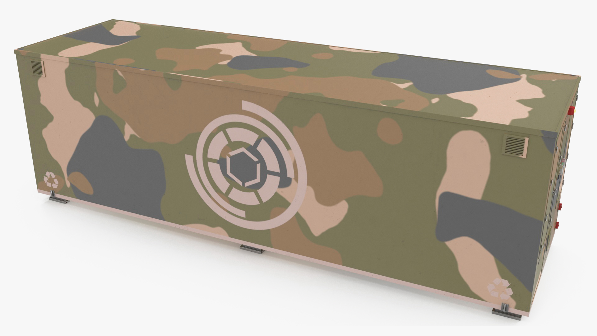3D model Military Containerized Data Center Simple Interior