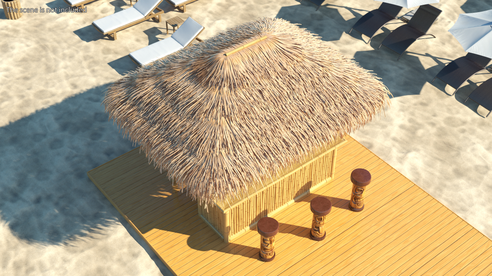 3D model Barman at Tiki Bar Rigged