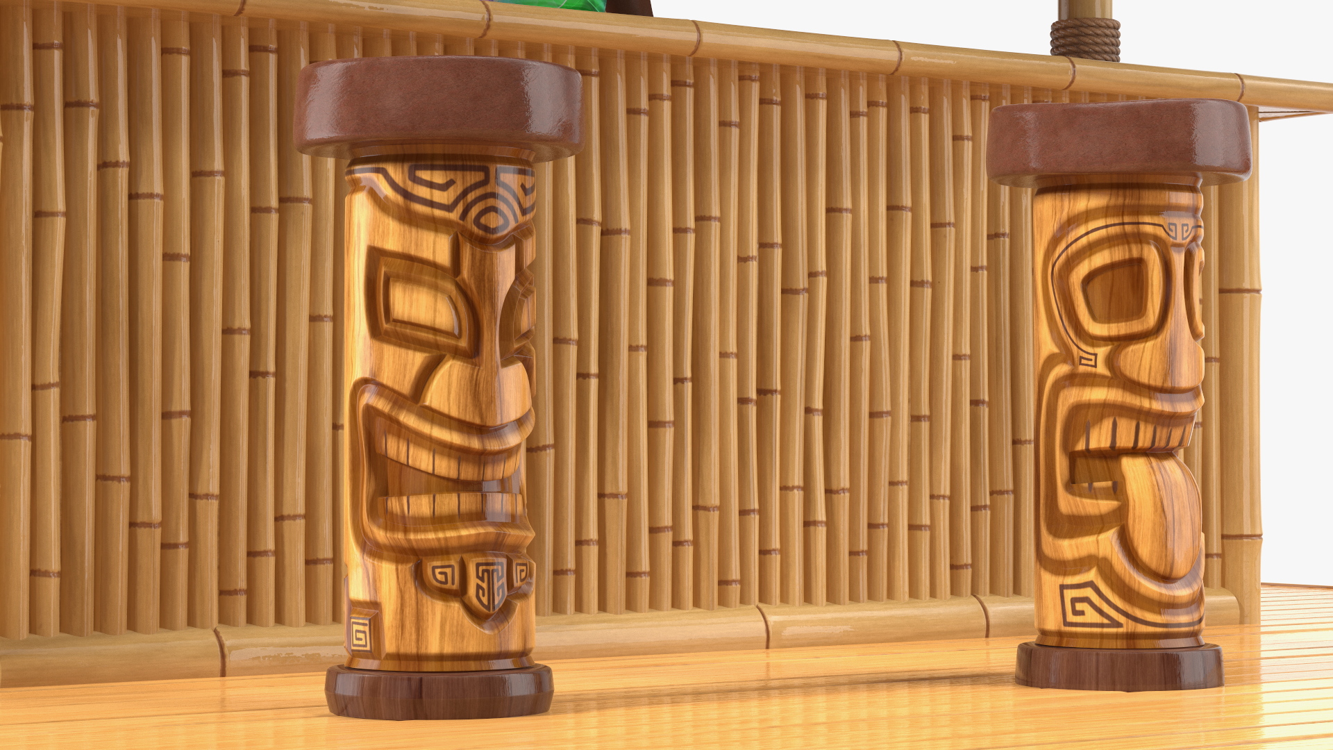 3D model Barman at Tiki Bar Rigged