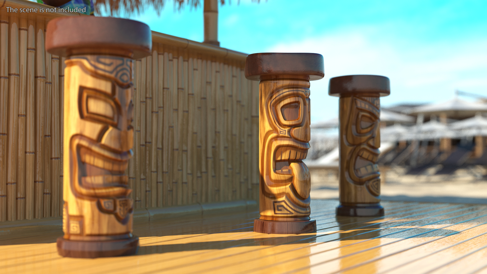 3D model Barman at Tiki Bar Rigged