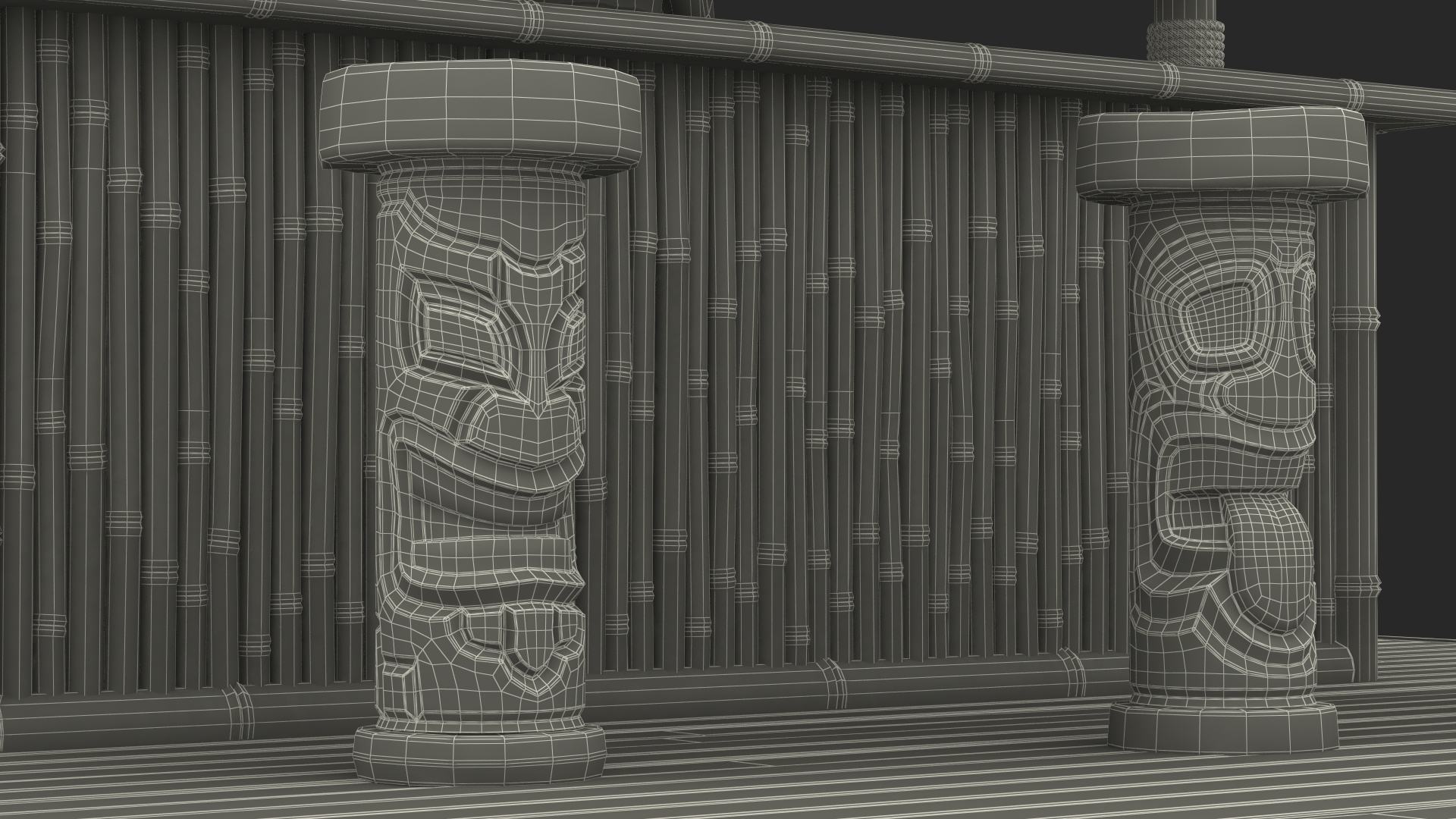 3D model Barman at Tiki Bar Rigged