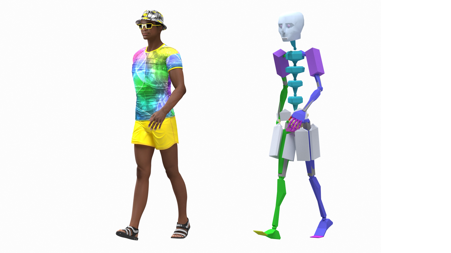 3D model Barman at Tiki Bar Rigged