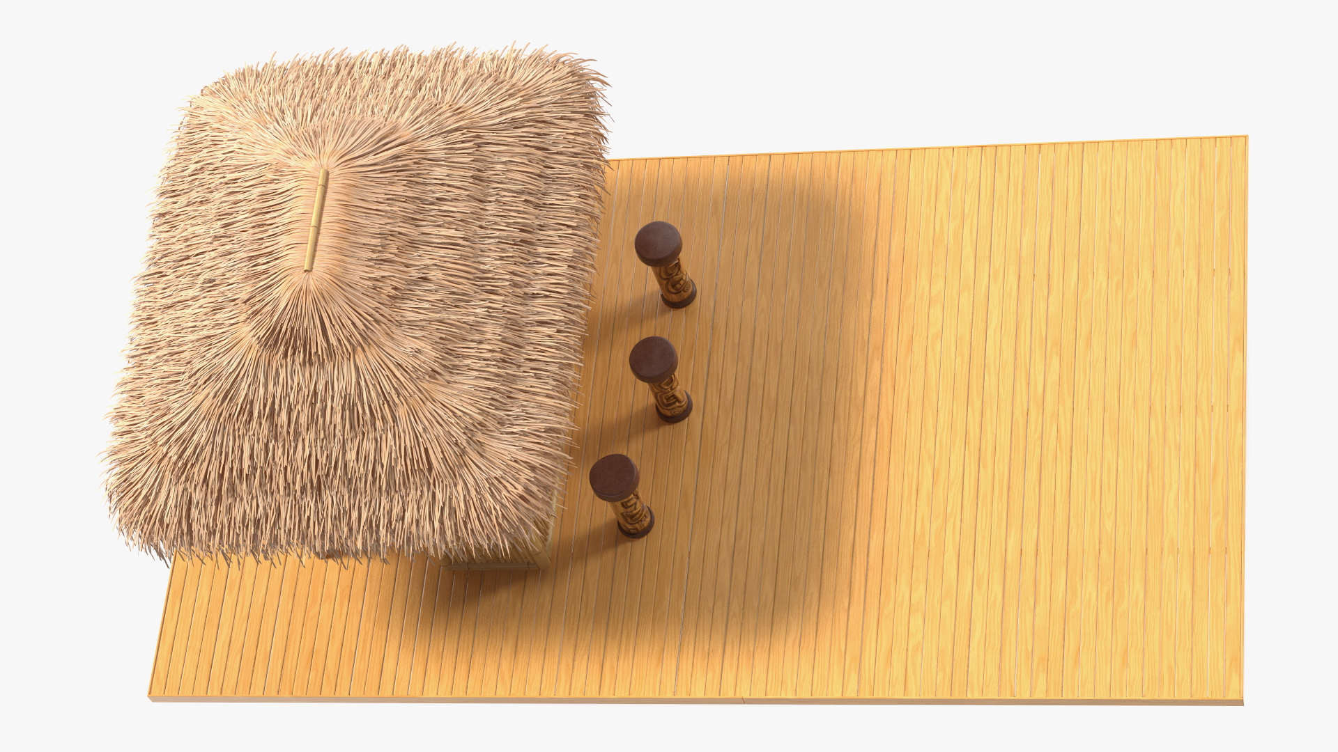 3D model Barman at Tiki Bar Rigged