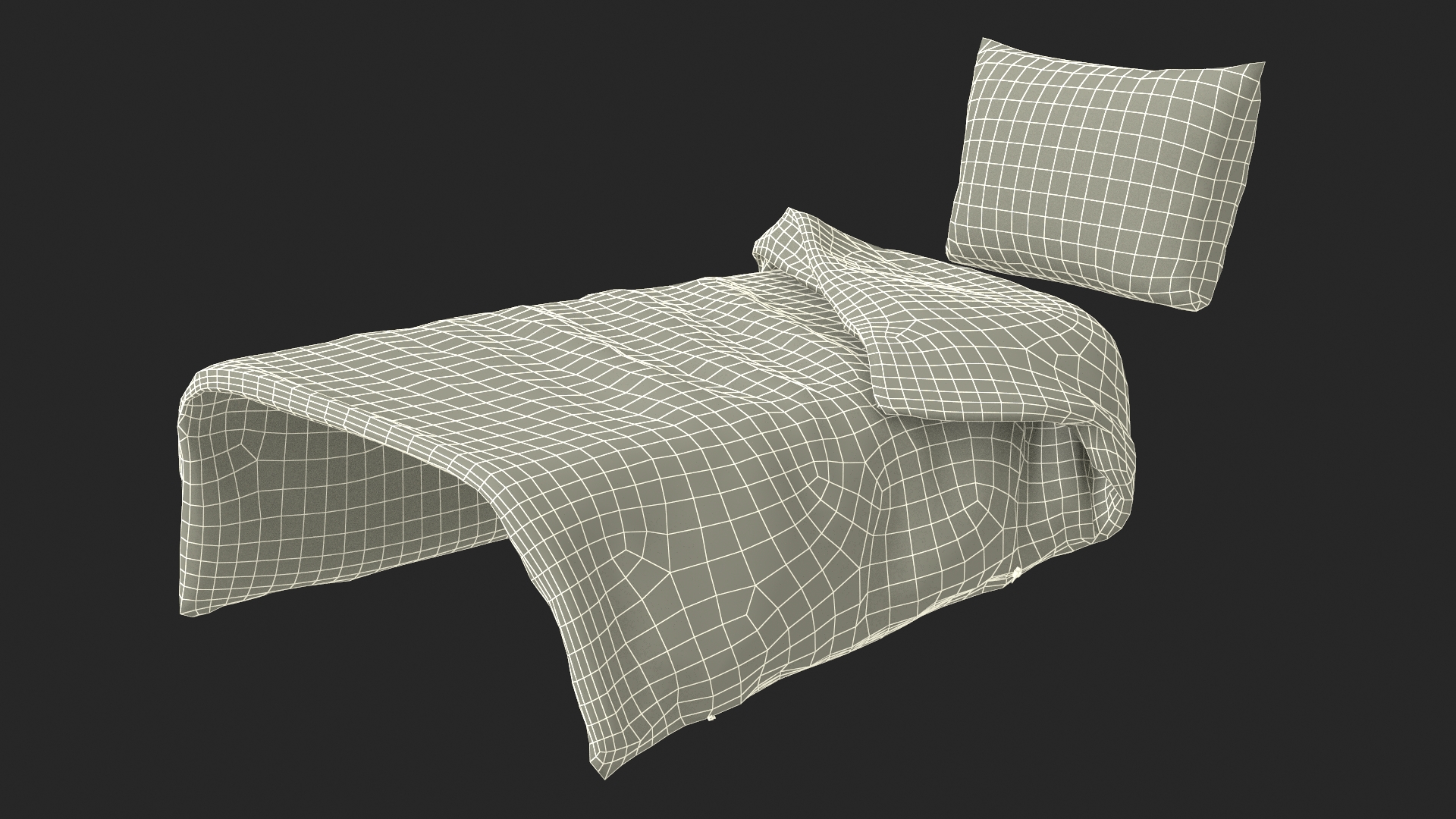 3D Blanket and Pillow for Children IKEA BARNDROM Cat Pattern Green model