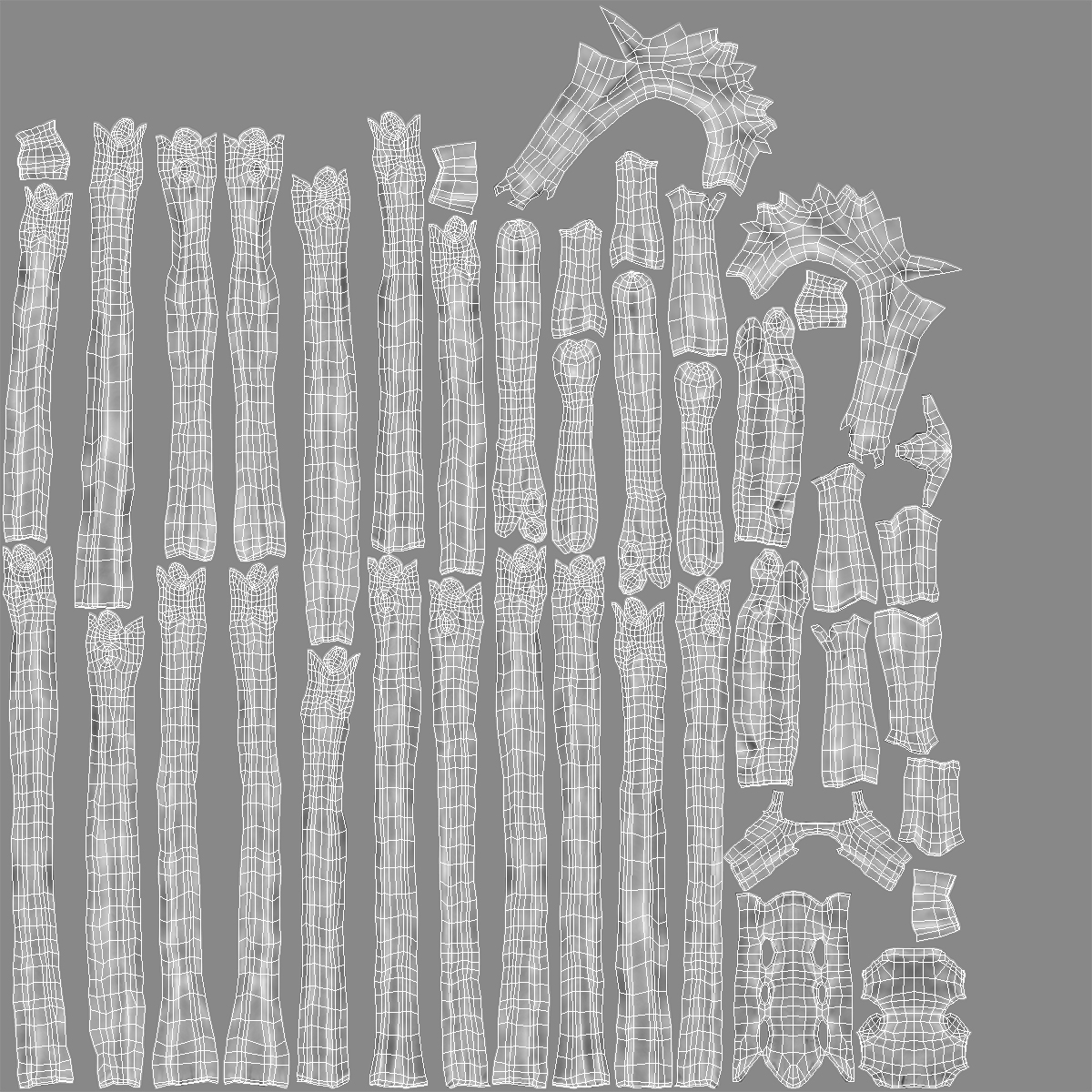 3D Human Male Skeleton with Respiratory System model