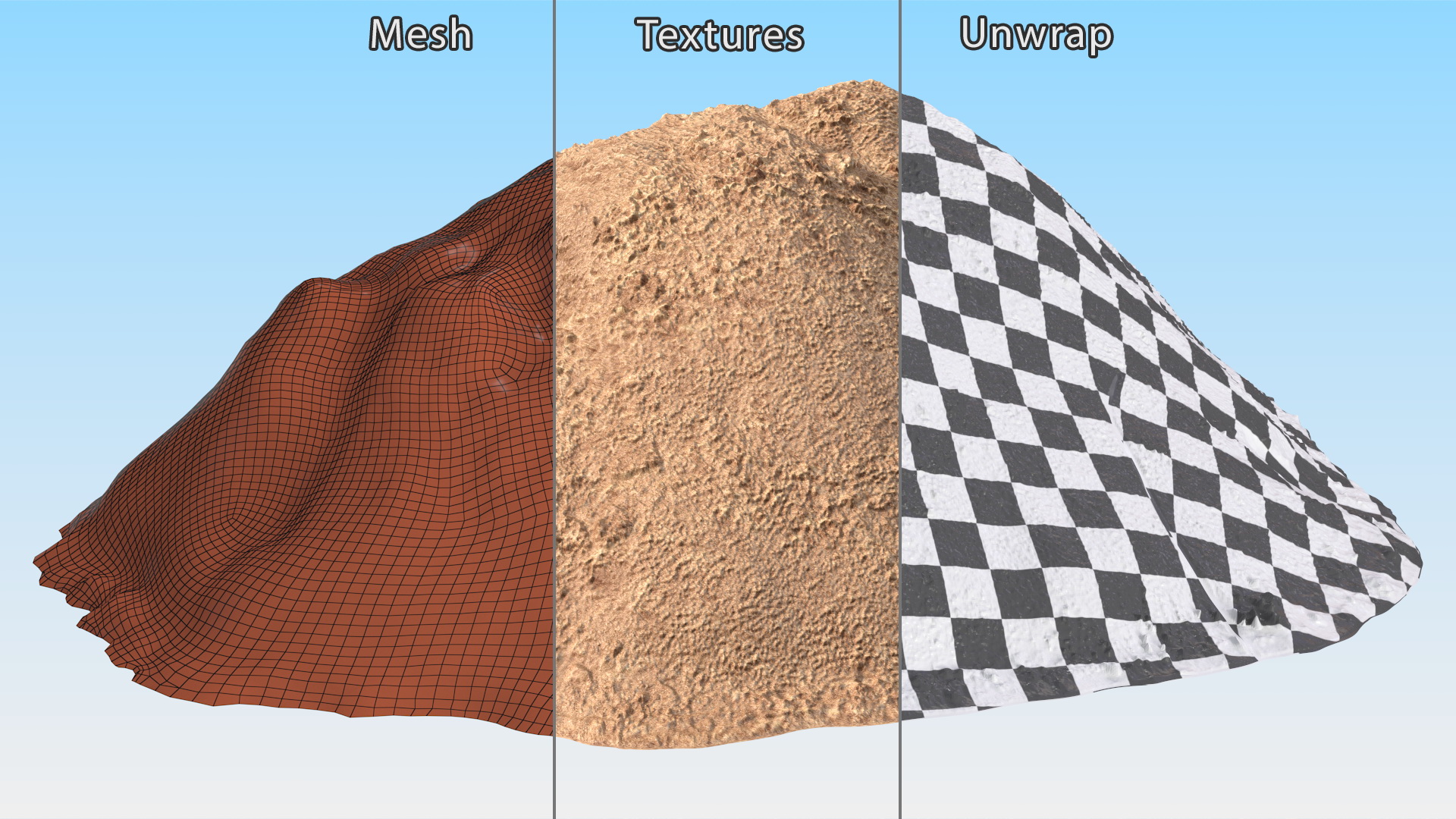 3D model Pile of Construction Sand
