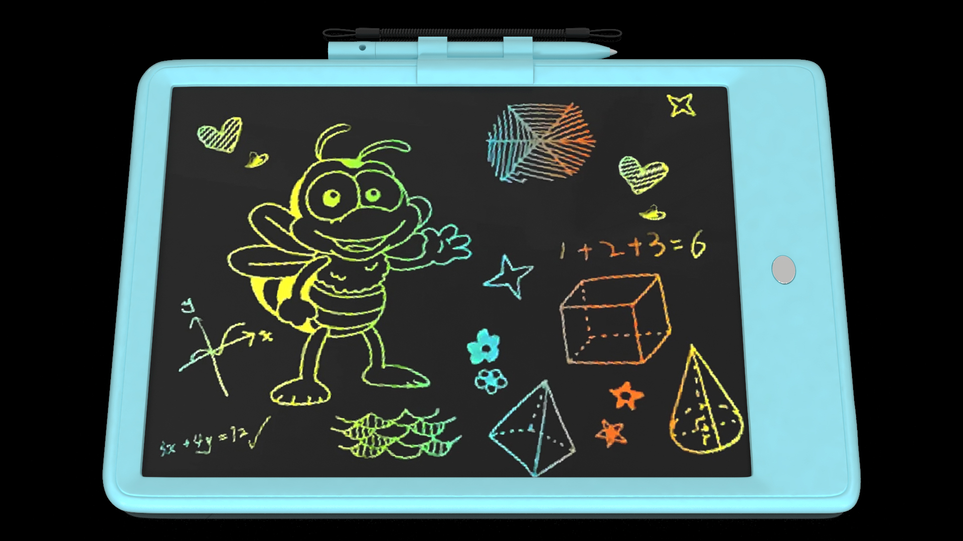 LCD Writing Tablet for Kids Blue 3D