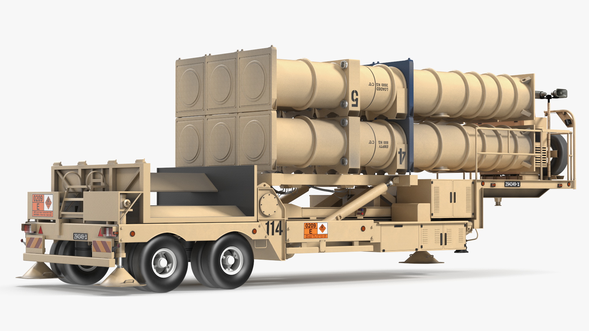Israels Arrow-3 Missile Defense System Rigged for Cinema 4D 3D model