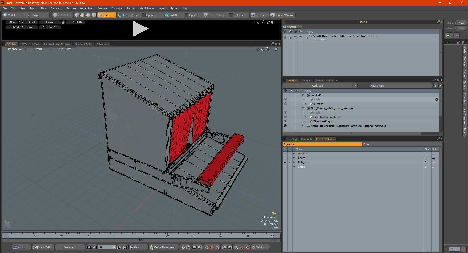 Small Reversible Rollaway Nest Box 3D model