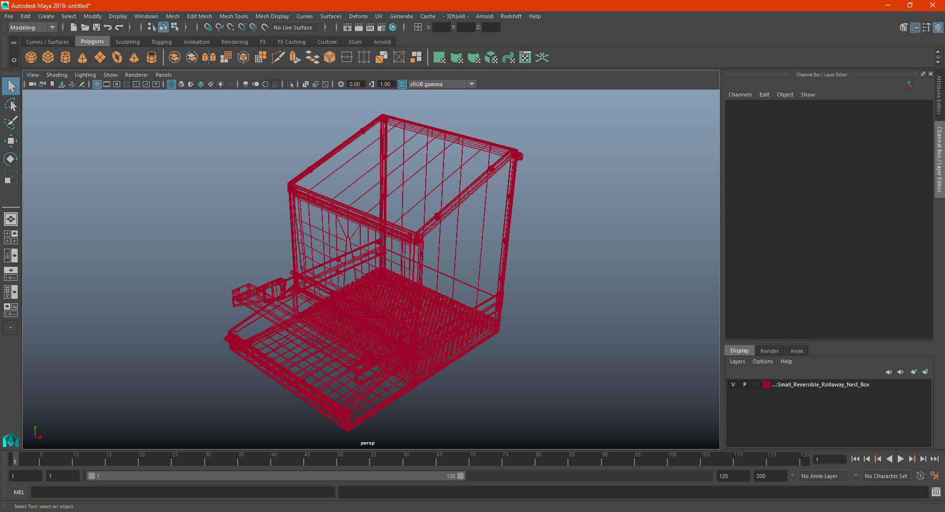 Small Reversible Rollaway Nest Box 3D model
