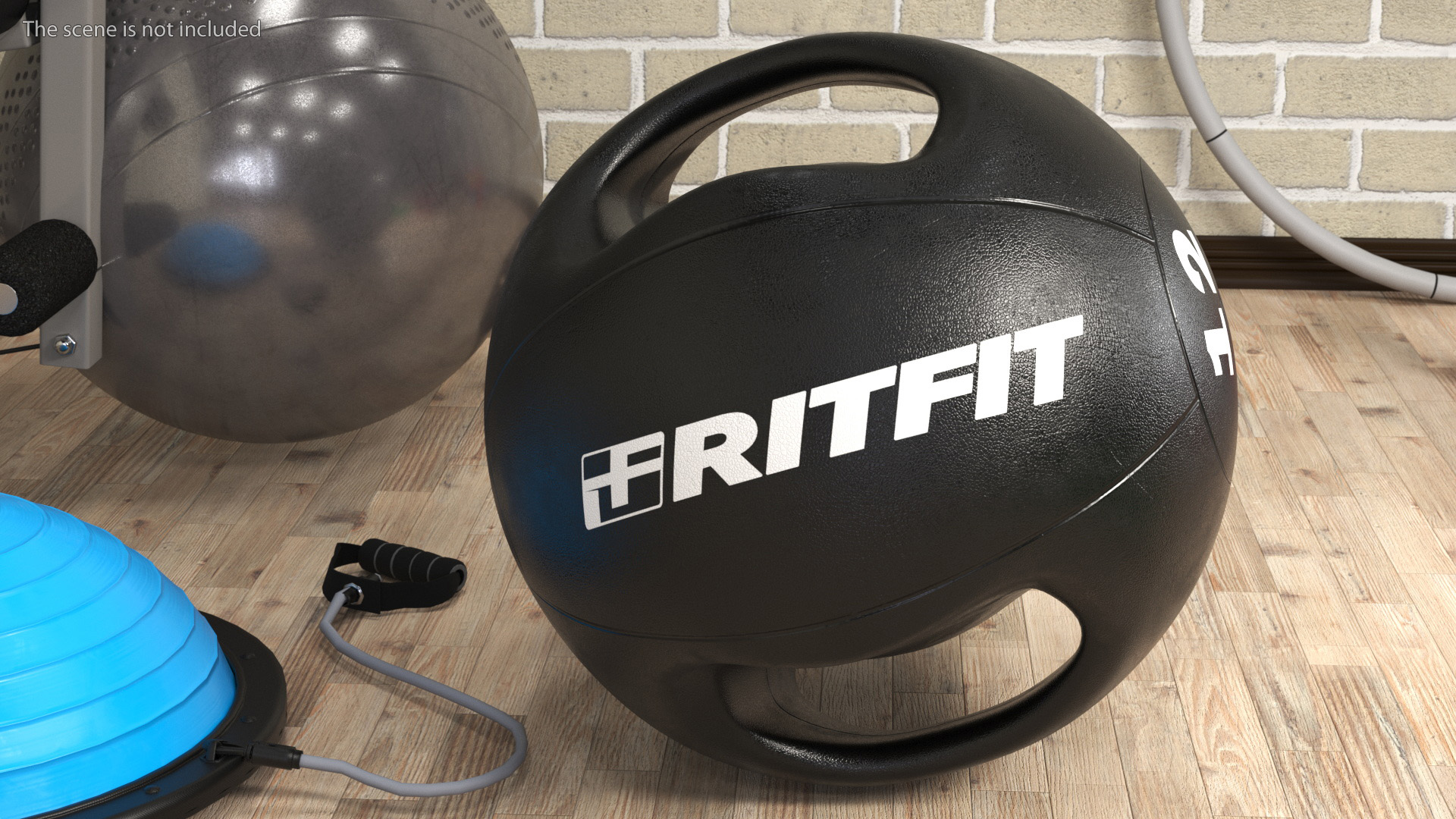 3D Dual Grip Medicine Ball 12LB model