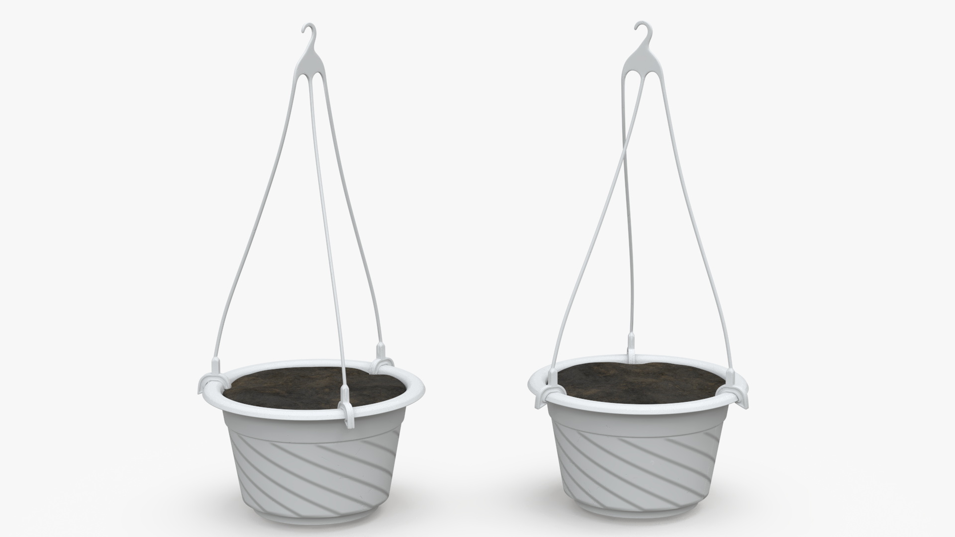 Hanging Plant Pot with Substrate 3D