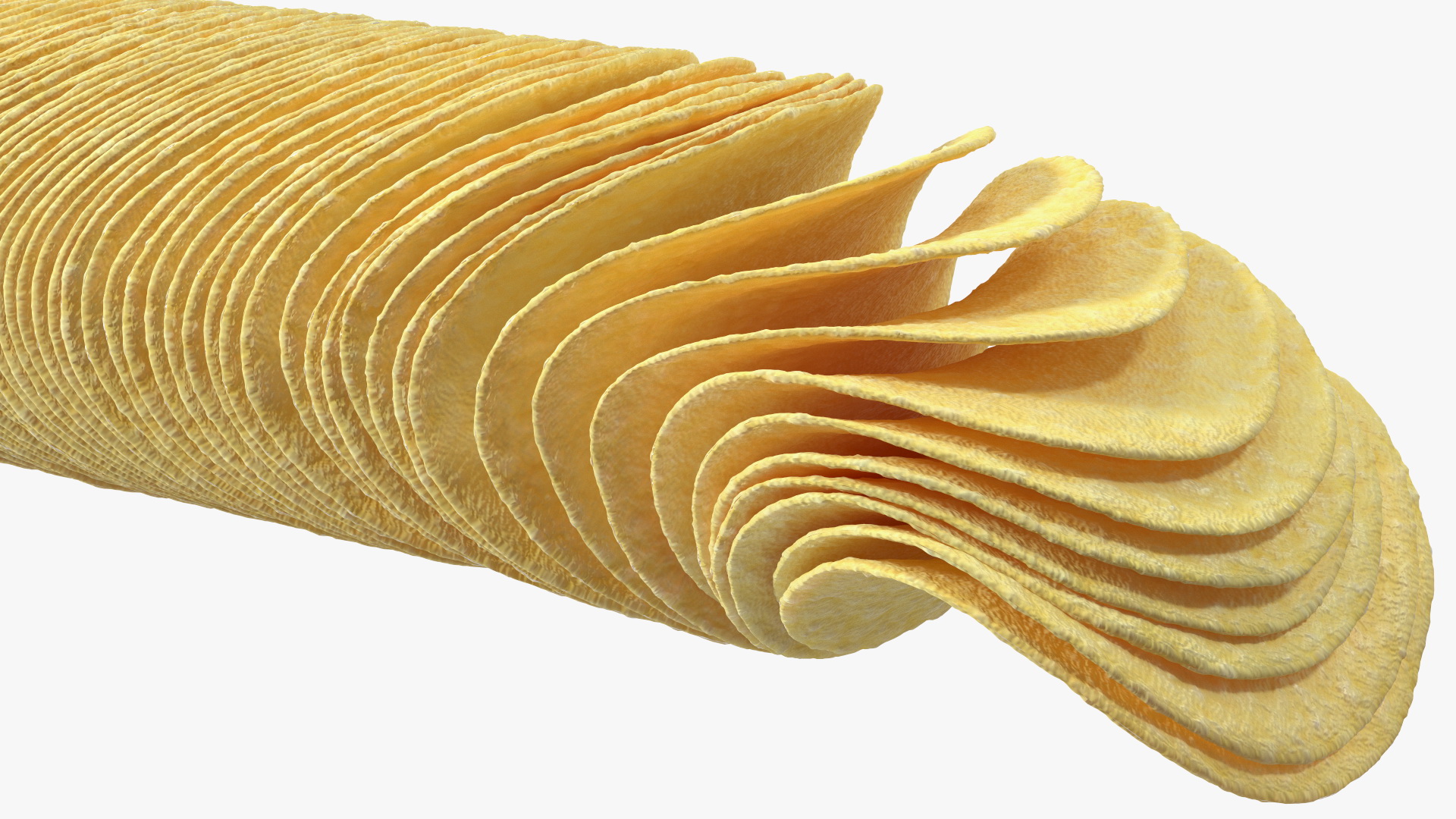 3D model Opened Tube of Pringles Original Potato Chips