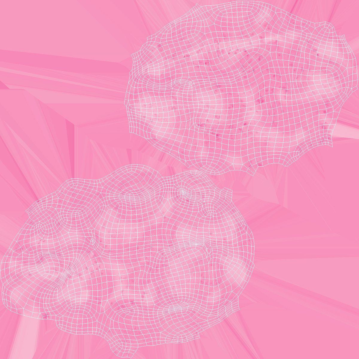 Pink Chewed Bubble Gum with Teeth Marks 3D model