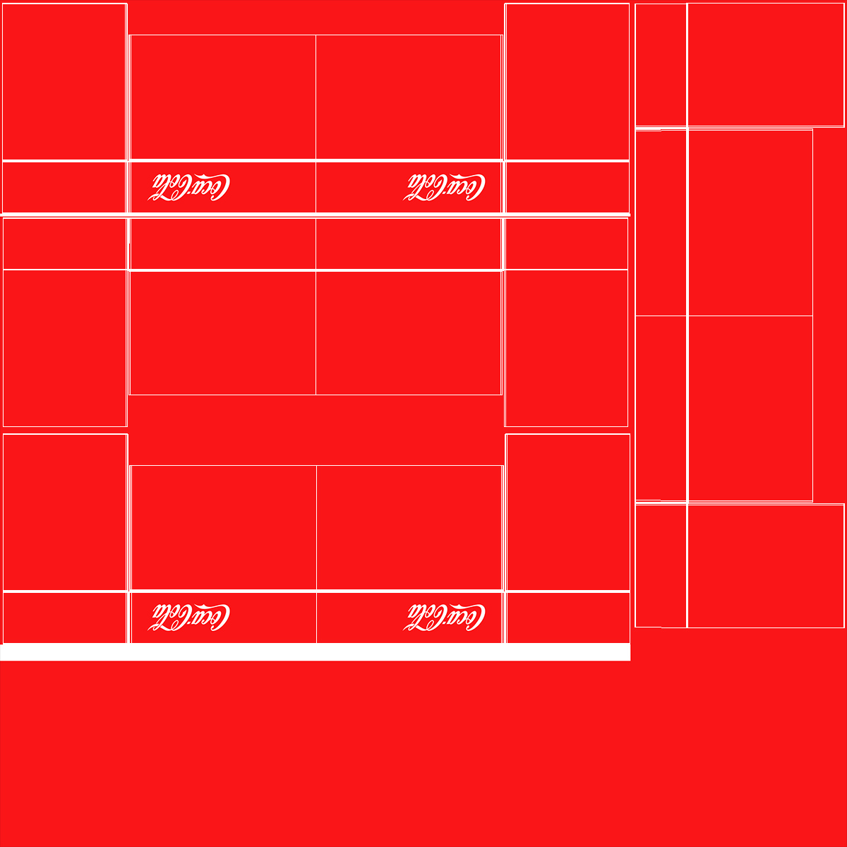 3D model Coca Cola Glass Bottle 24 Case