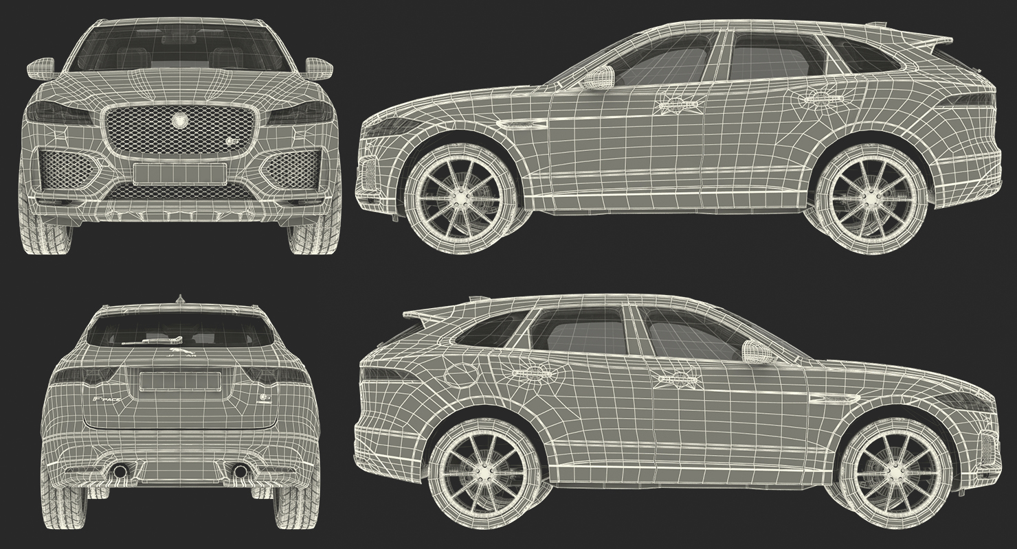 3D Jaguar F Pace 2017 model