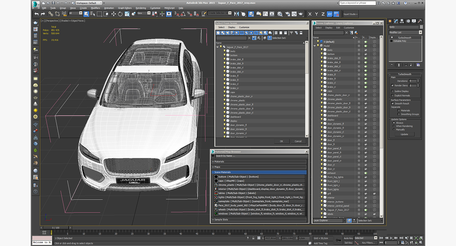 3D Jaguar F Pace 2017 model