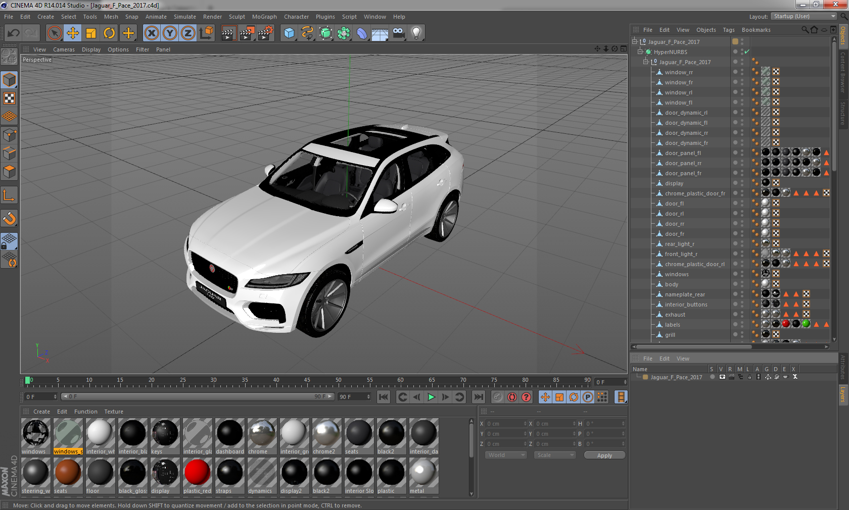 3D Jaguar F Pace 2017 model
