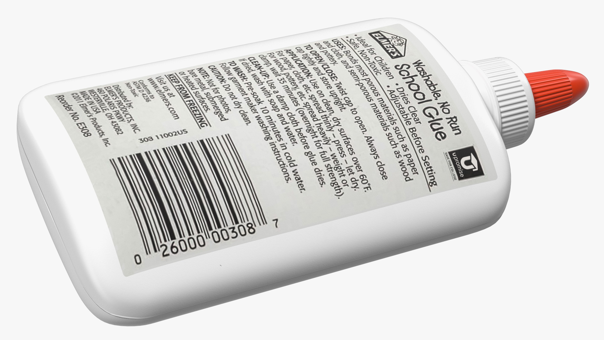 Washable School Glue Elmers 7 Oz 3D
