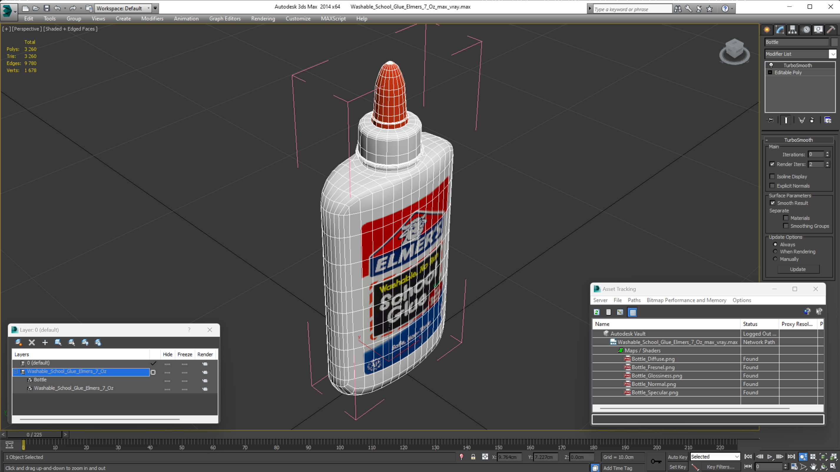 Washable School Glue Elmers 7 Oz 3D