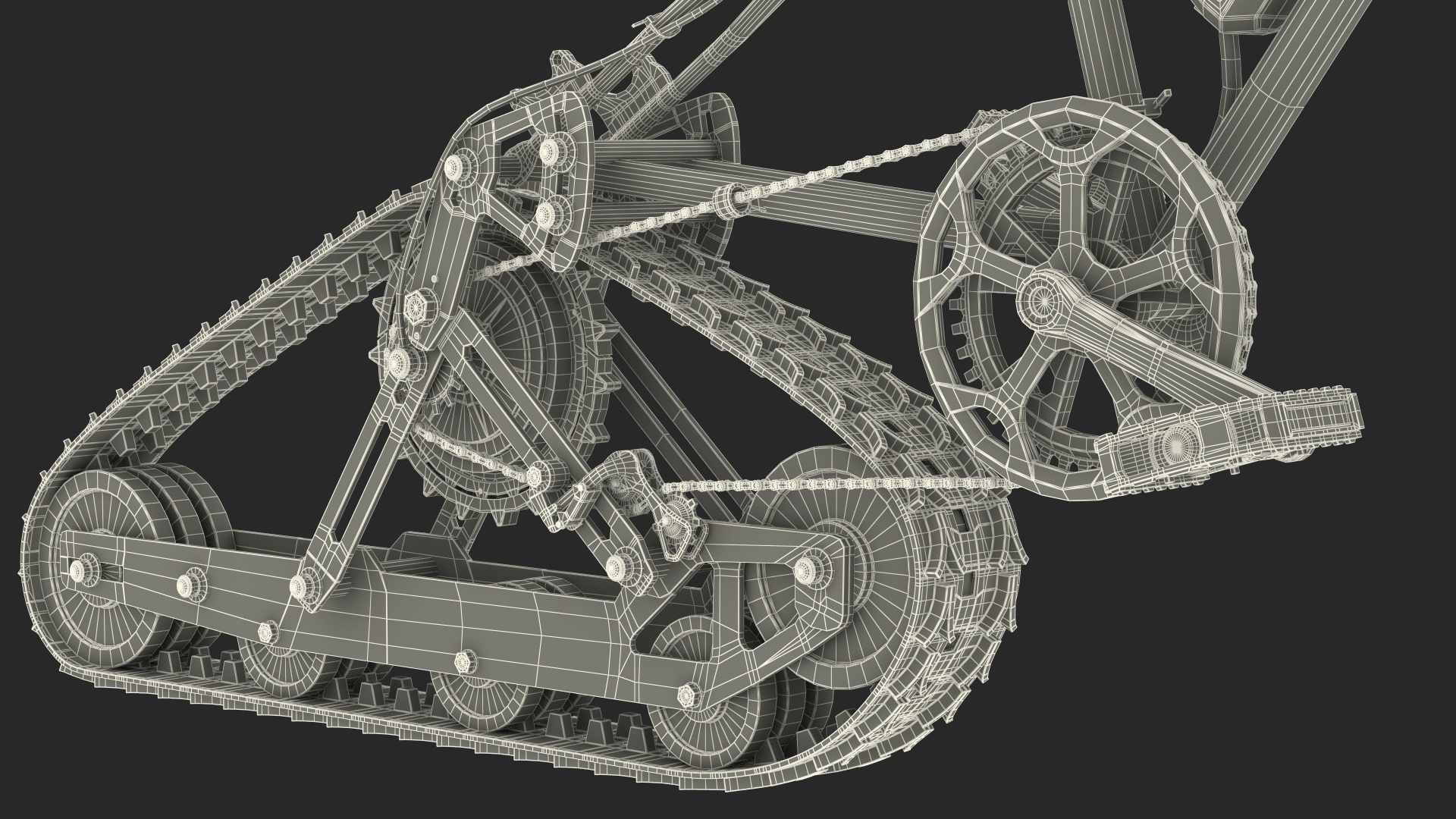 Envo Electric SnowBike Rigged 3D model