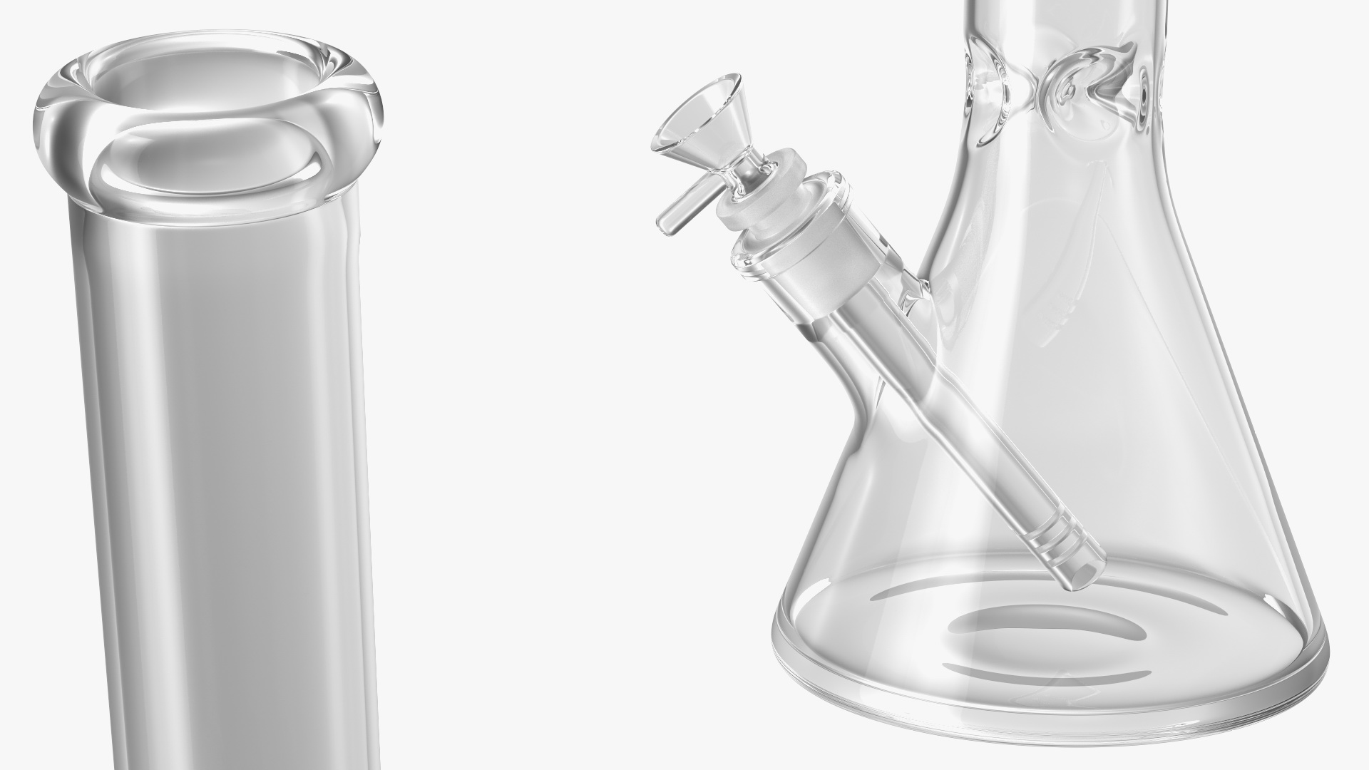 Glass Beaker Bong 3D