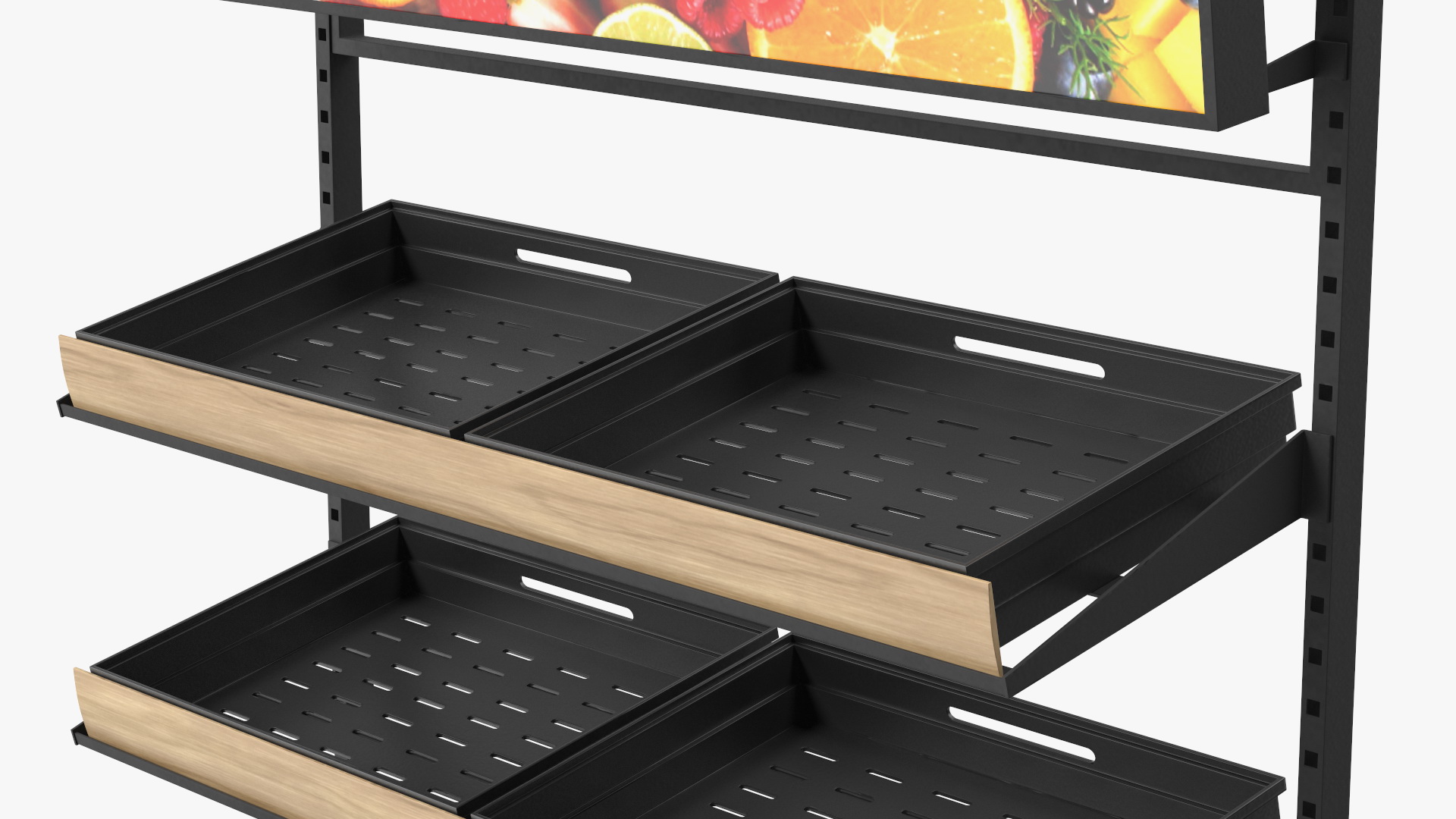 3D Supermarket Fruit Display Stand