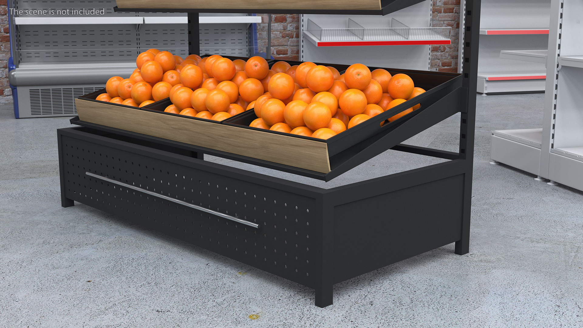 3D Supermarket Fruit Display Stand