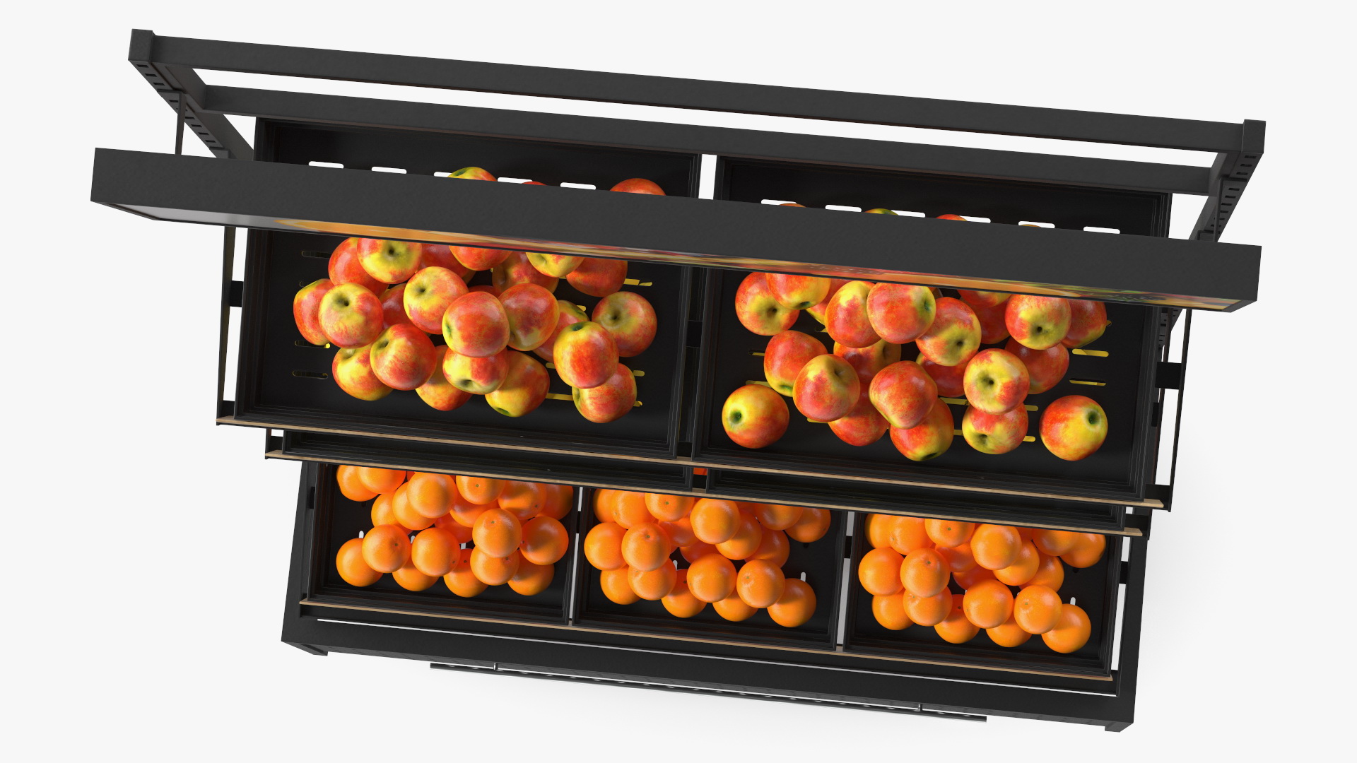 3D Supermarket Fruit Display Stand
