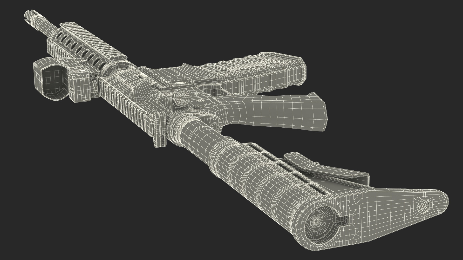 3D Army Soldier in Grey Camo with Rifle Aiming model