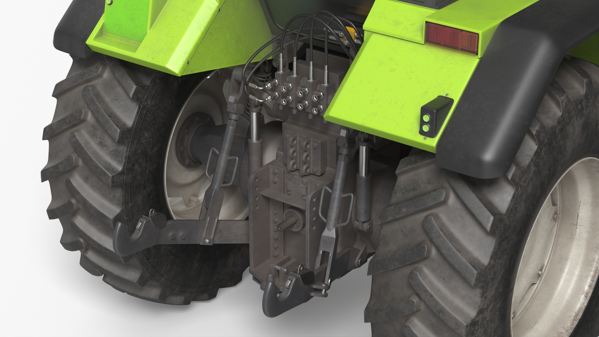 Agricultural Tractor with Round Hay Bale Green - view 8