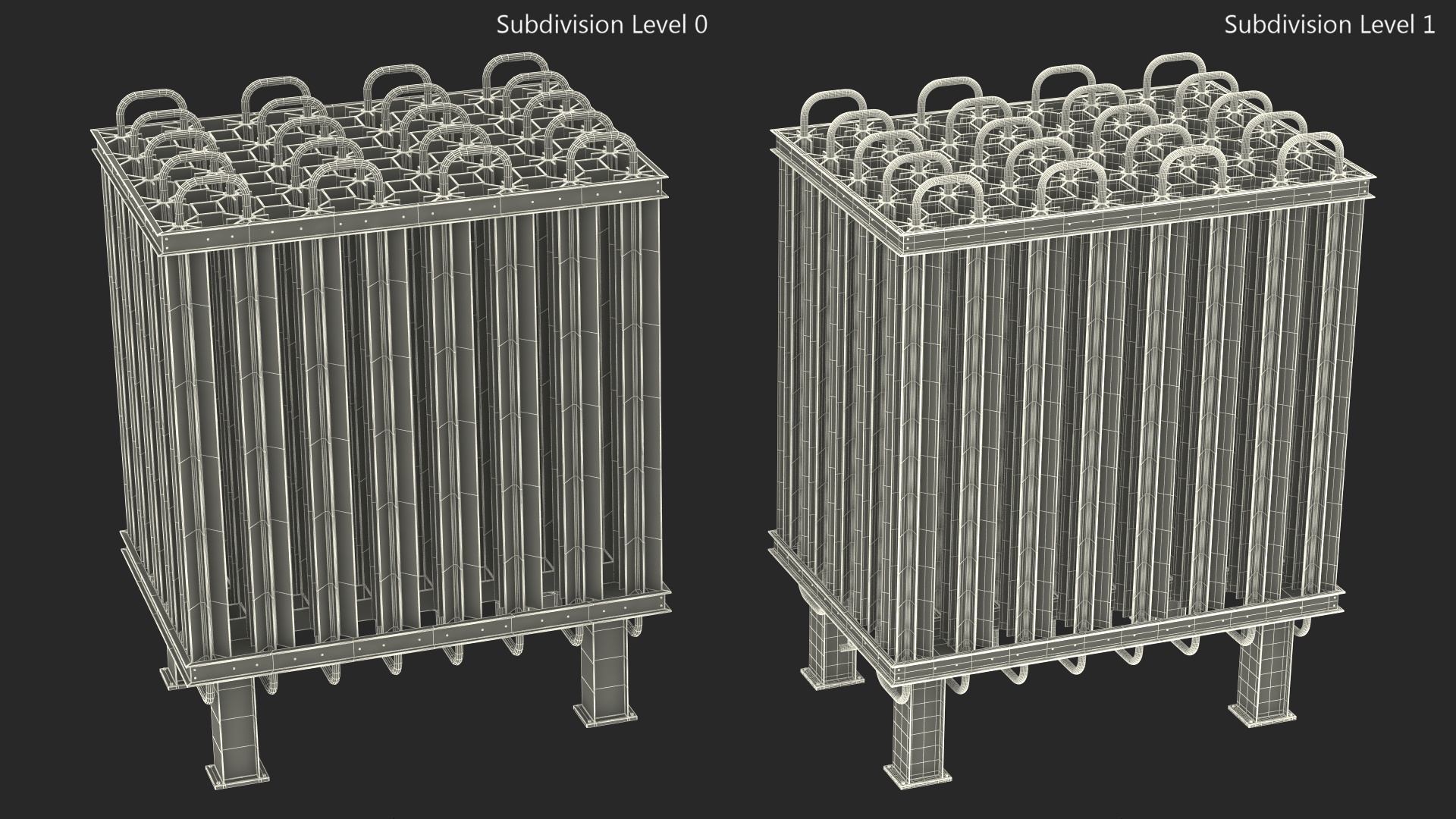 3D model Radiator of LNG Gas Filling Station