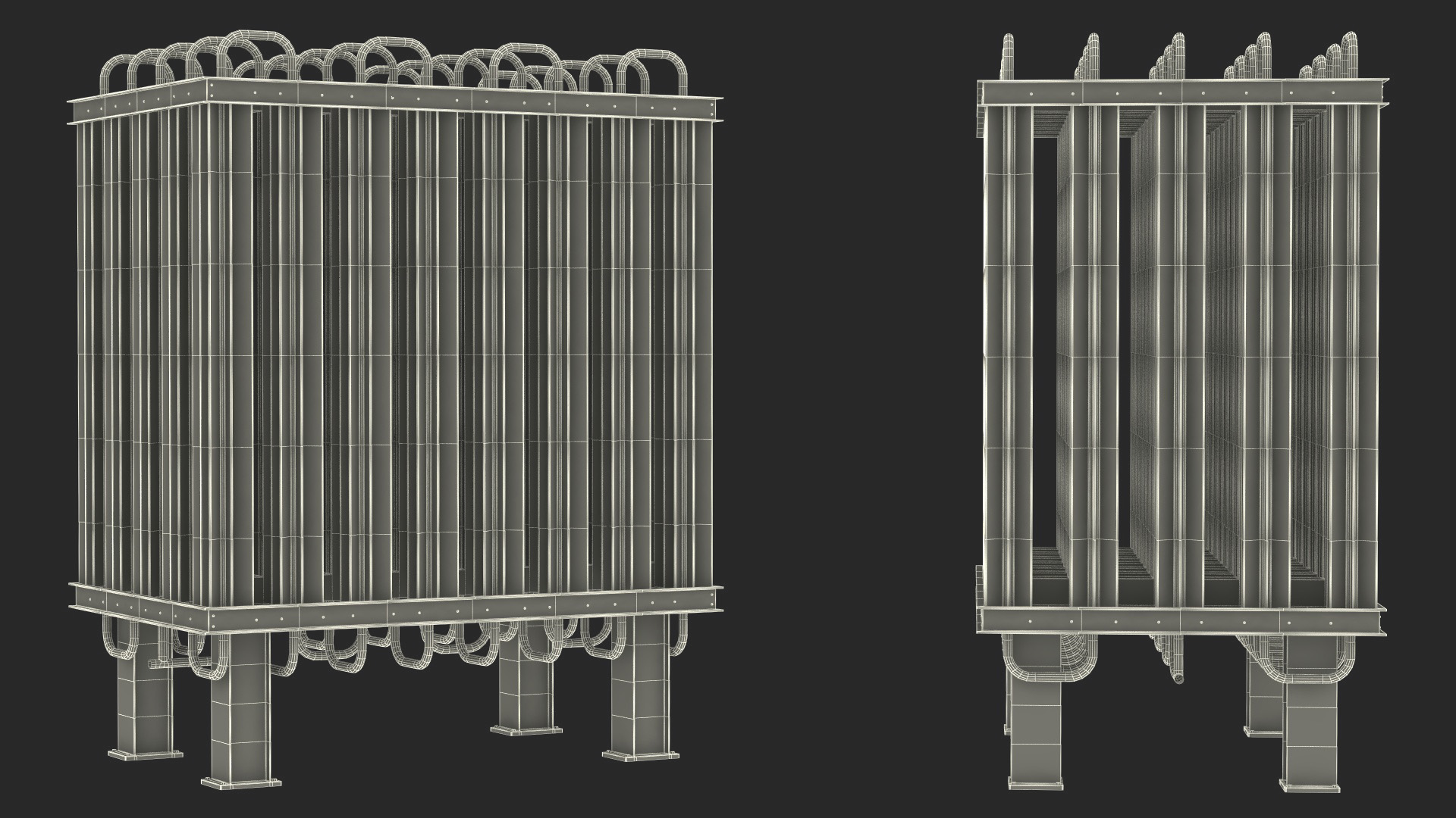 3D model Radiator of LNG Gas Filling Station