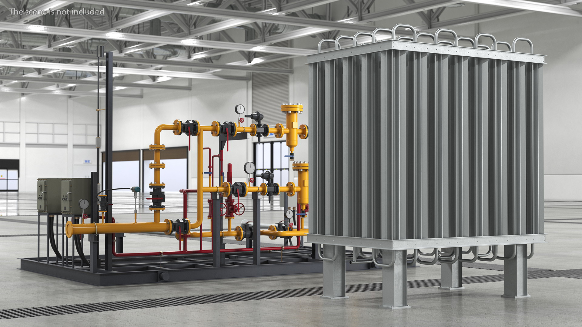 3D model Radiator of LNG Gas Filling Station