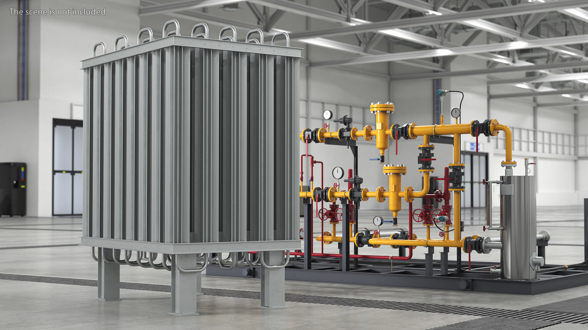 3D model Radiator of LNG Gas Filling Station