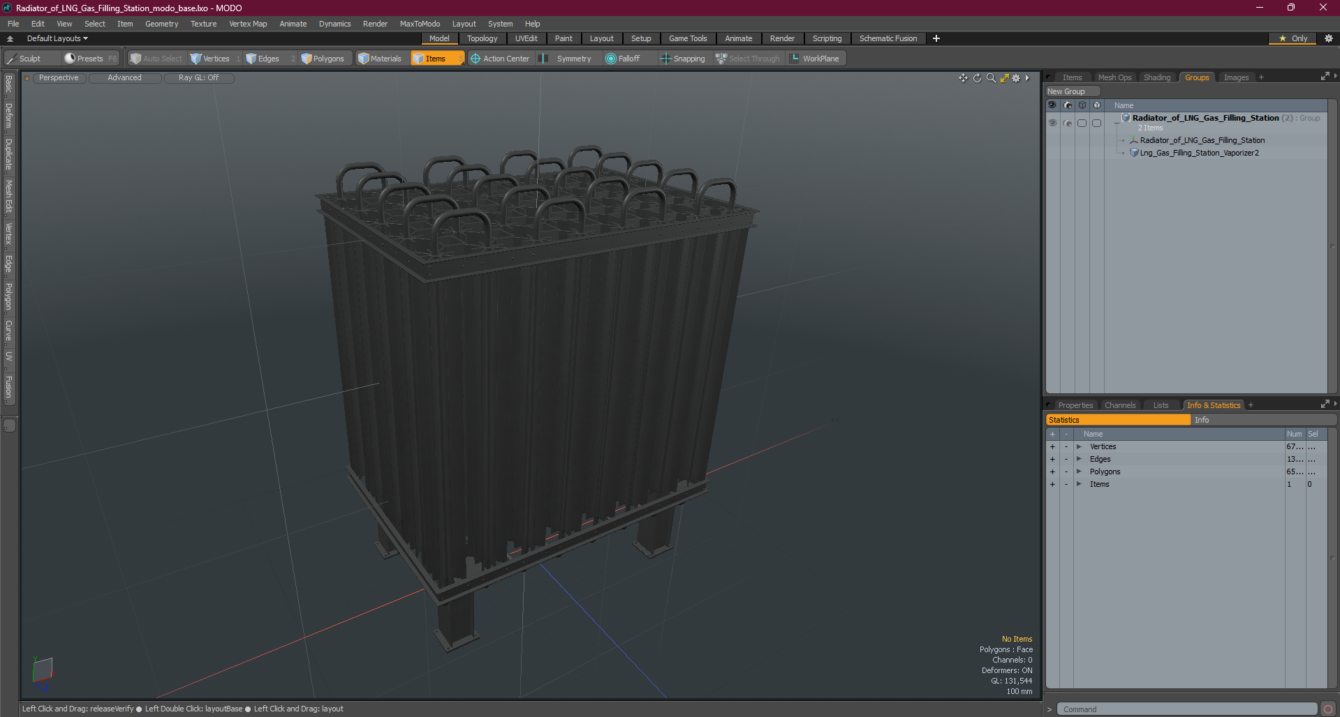 3D model Radiator of LNG Gas Filling Station