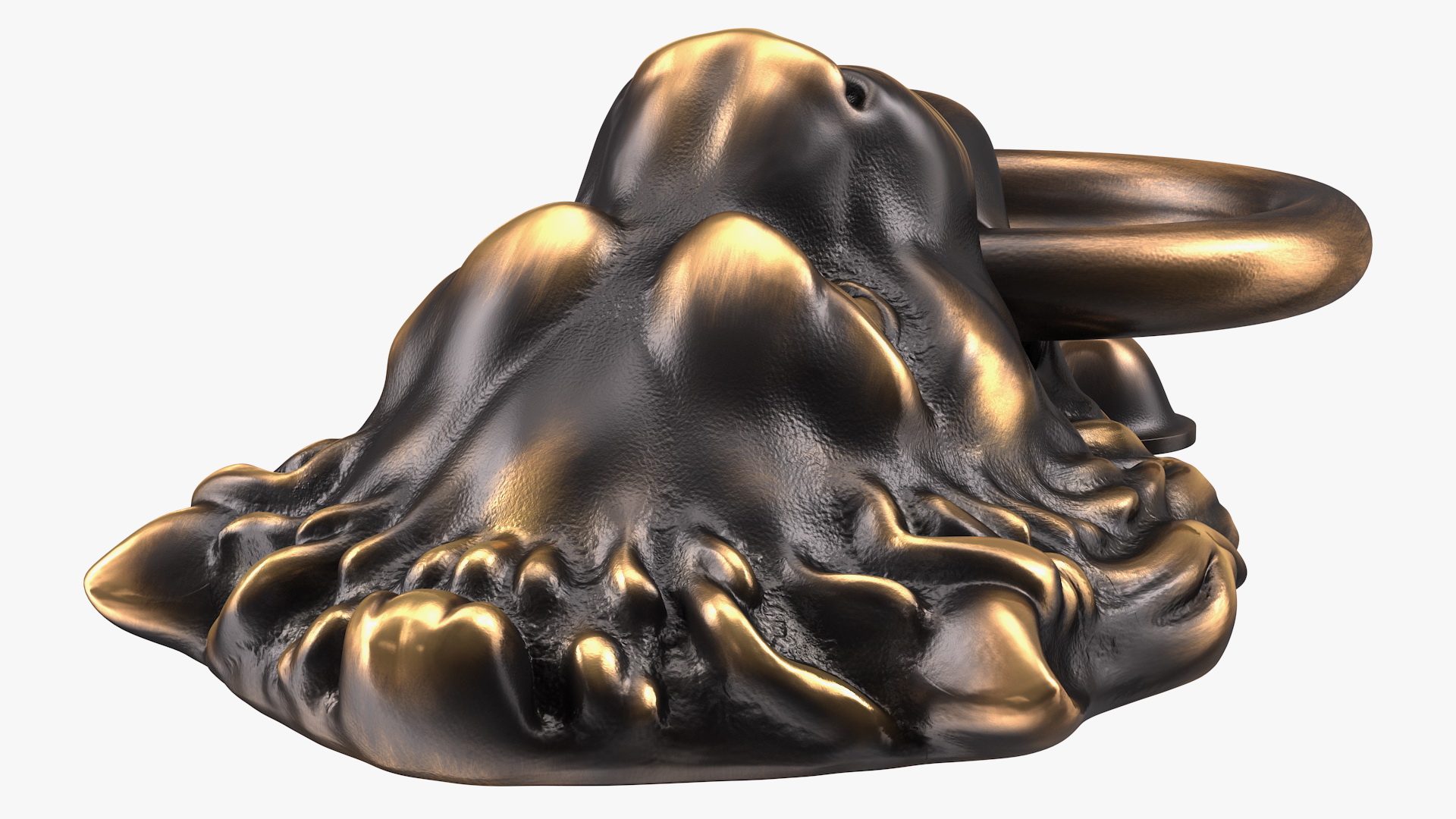 3D Antique Brass Lion Door Knocker