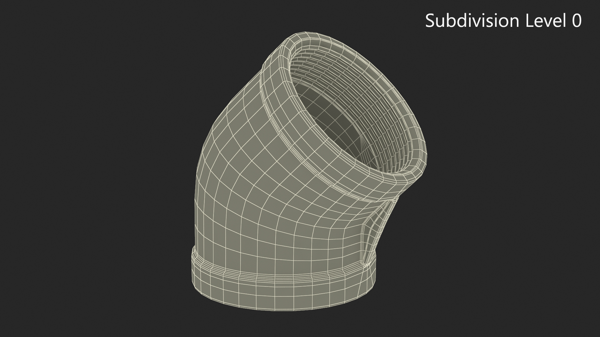 Fitting 45-Degree Elbow SS304 3D model