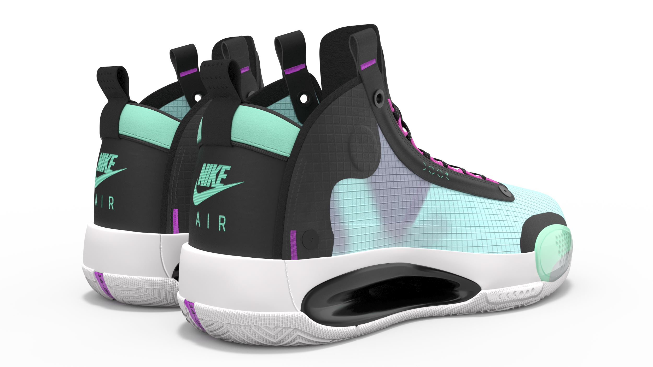 Air Jordan 34 Nike XXXIV PF Turquoise 3D