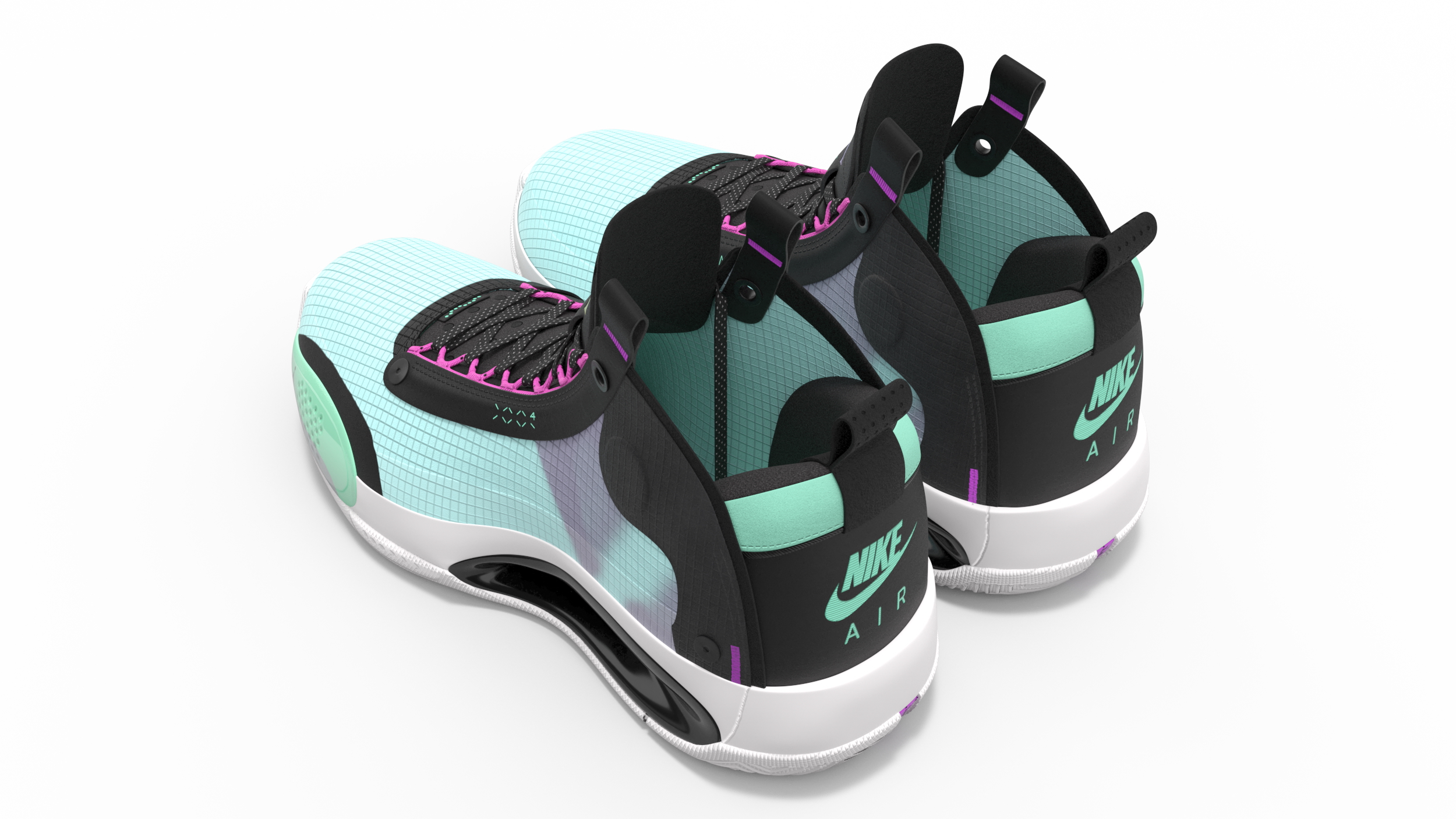 Air Jordan 34 Nike XXXIV PF Turquoise 3D