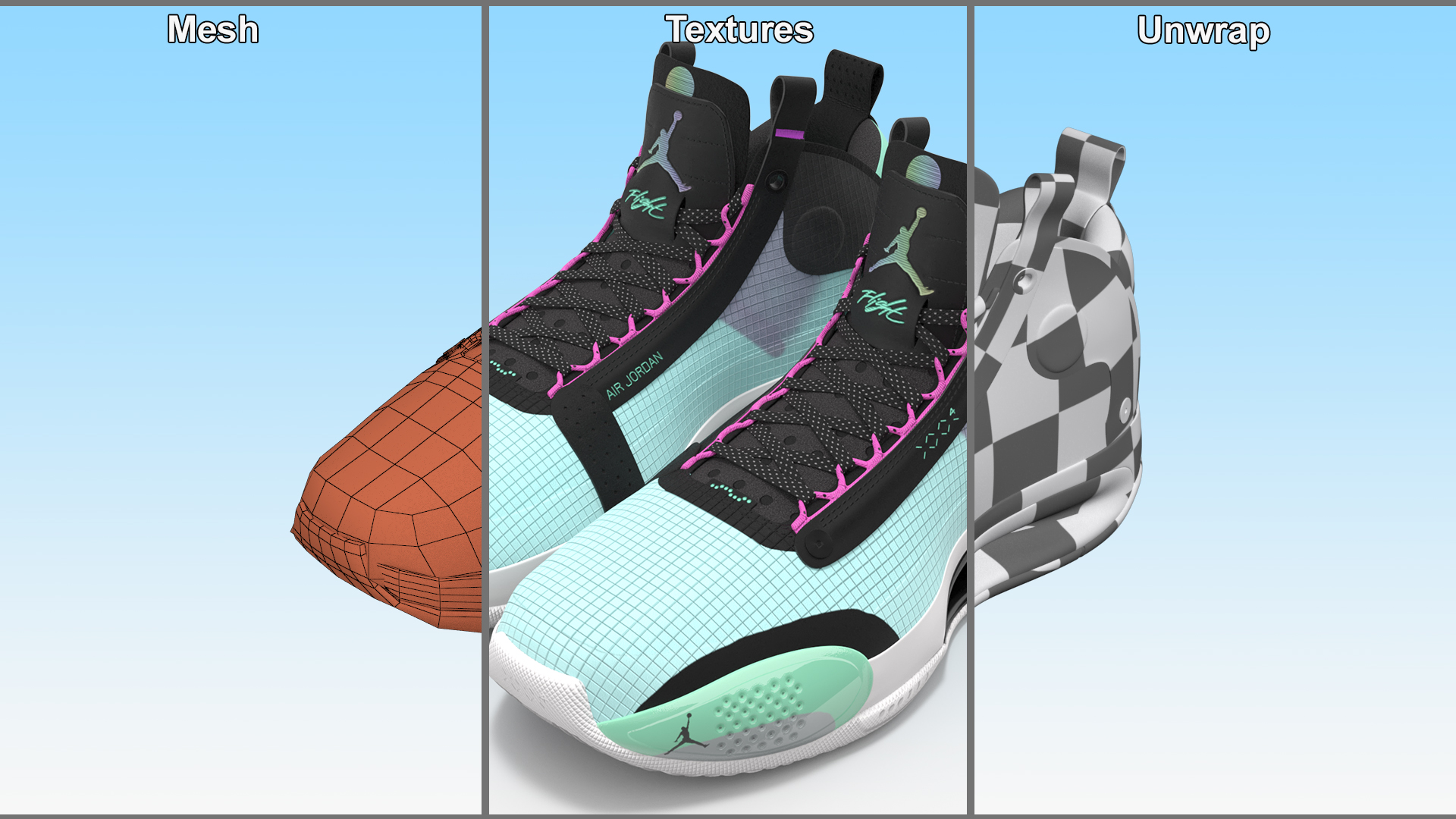 Air Jordan 34 Nike XXXIV PF Turquoise 3D