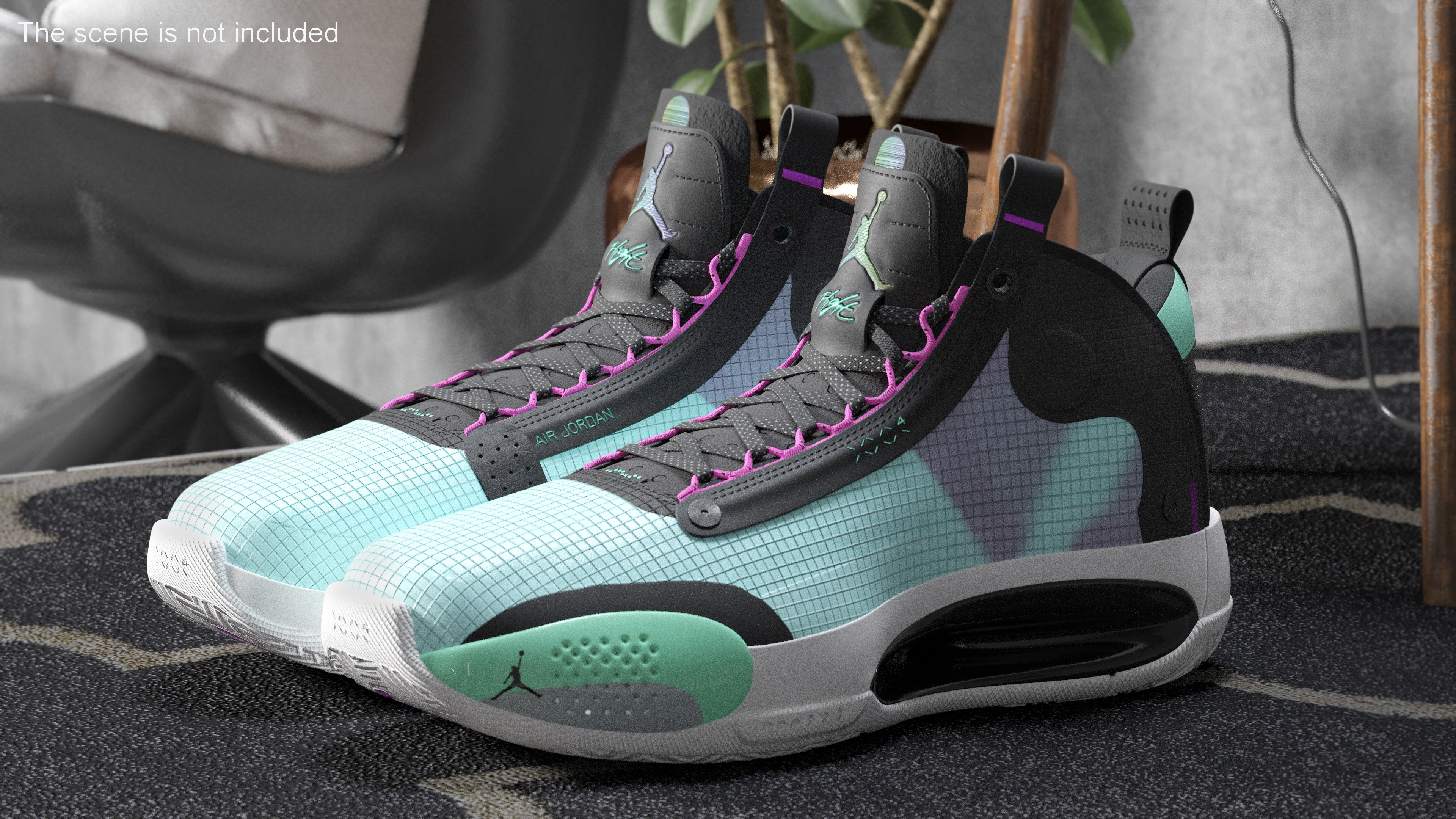 Air Jordan 34 Nike XXXIV PF Turquoise 3D